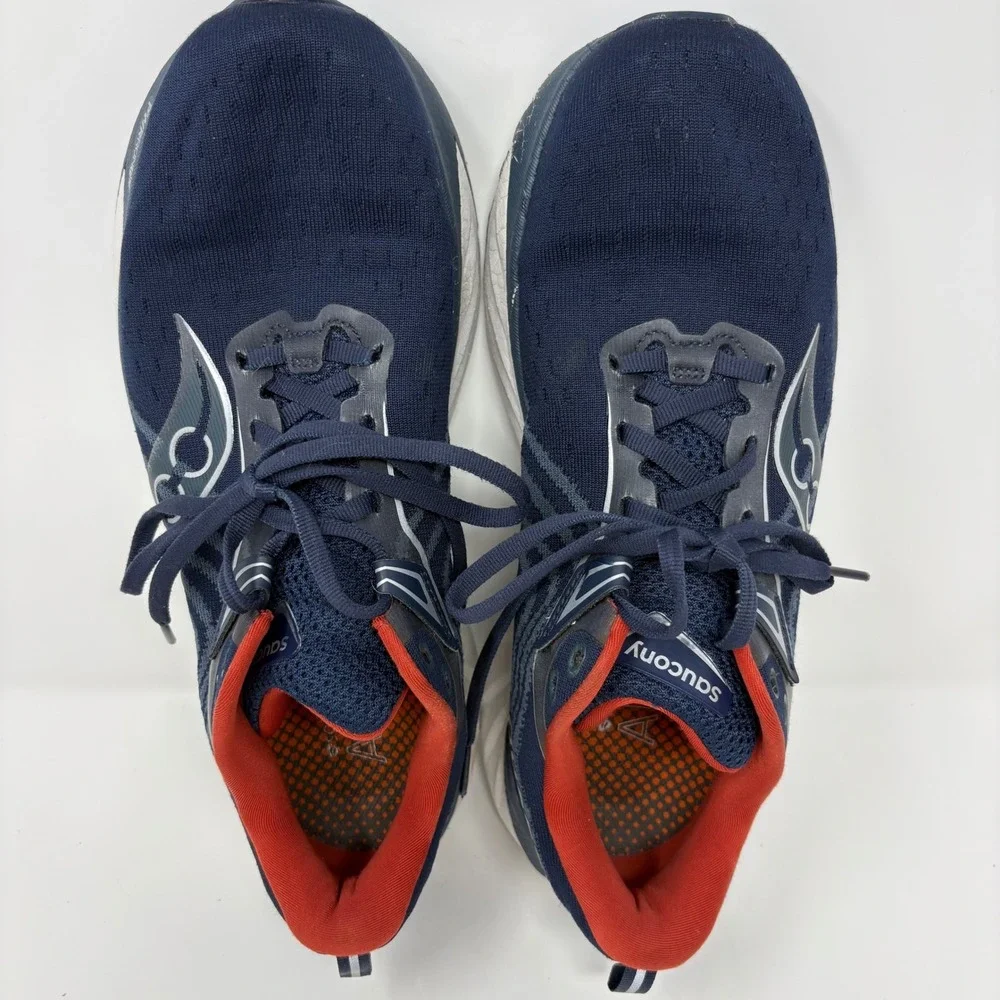 Saucony Triumph 22 Men's Size 10 Navy Orange Running Shoes (S20964-144)
